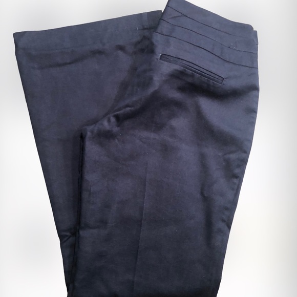STUDIO Y Classic & Professional NAVY BLUE Wide Leg Dress Pant SZ 3/4 Flat Front - Picture 6 of 7